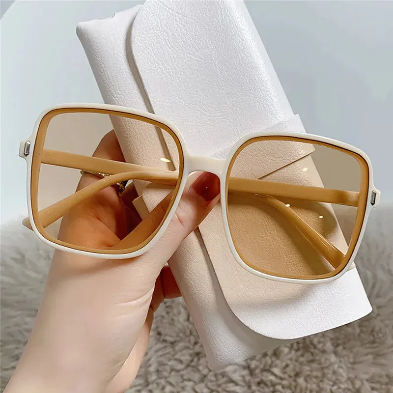 2024 Summer Sunglasses Shades for Women Fashion Eyewear Decorative Exquisite Square Driving Fishing Glasses Gafas De Sol Para