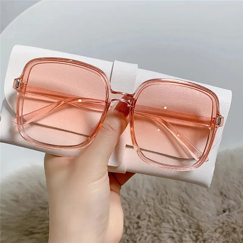 2024 Summer Sunglasses Shades for Women Fashion Eyewear Decorative Exquisite Square Driving Fishing Glasses Gafas De Sol Para