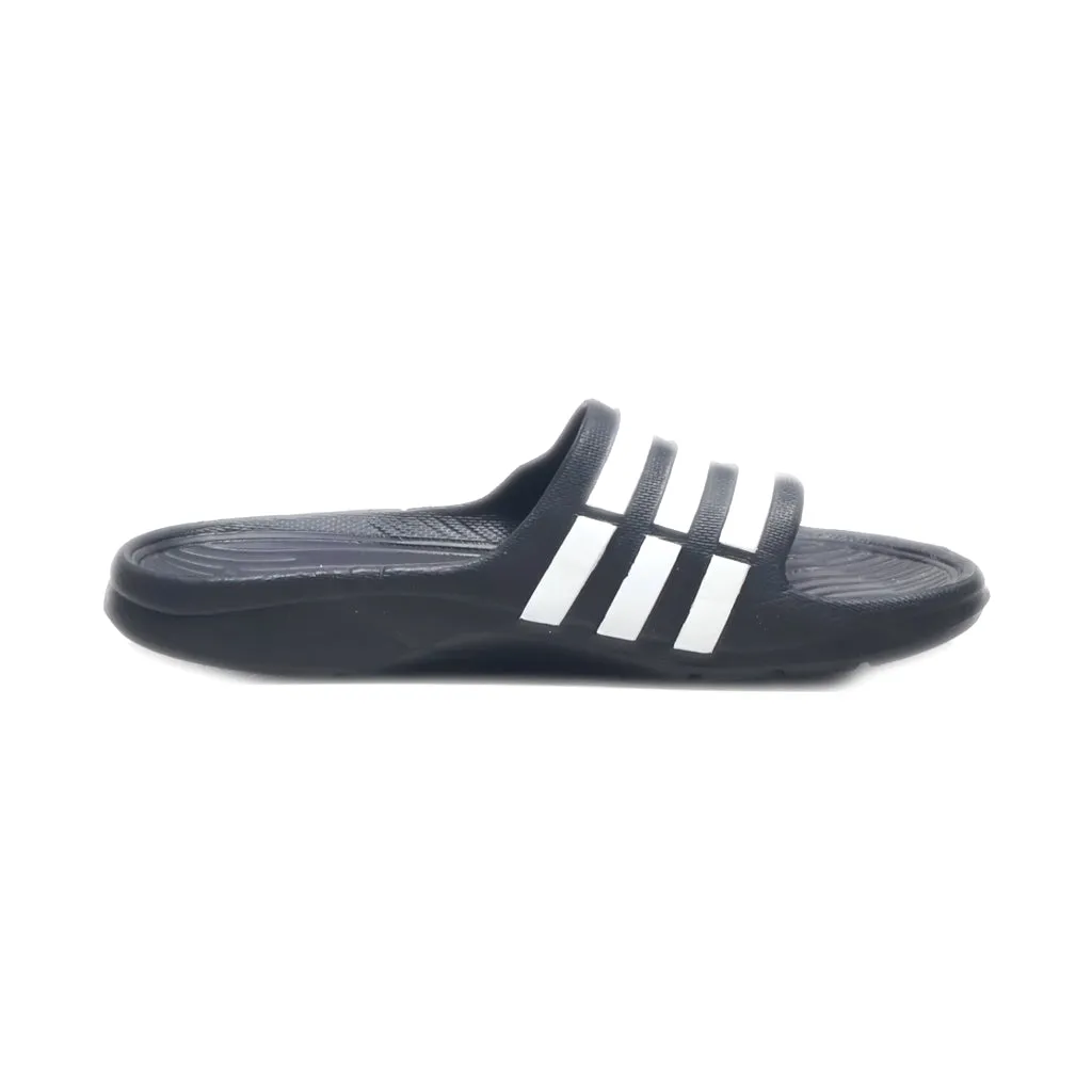 Adidas Duramo Flat Sandals Rubber Black Colour For Kids