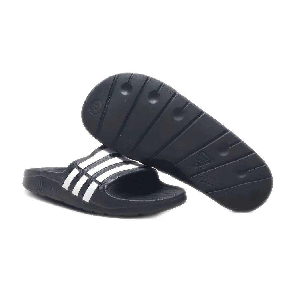 Adidas Duramo Flat Sandals Rubber Black Colour For Kids