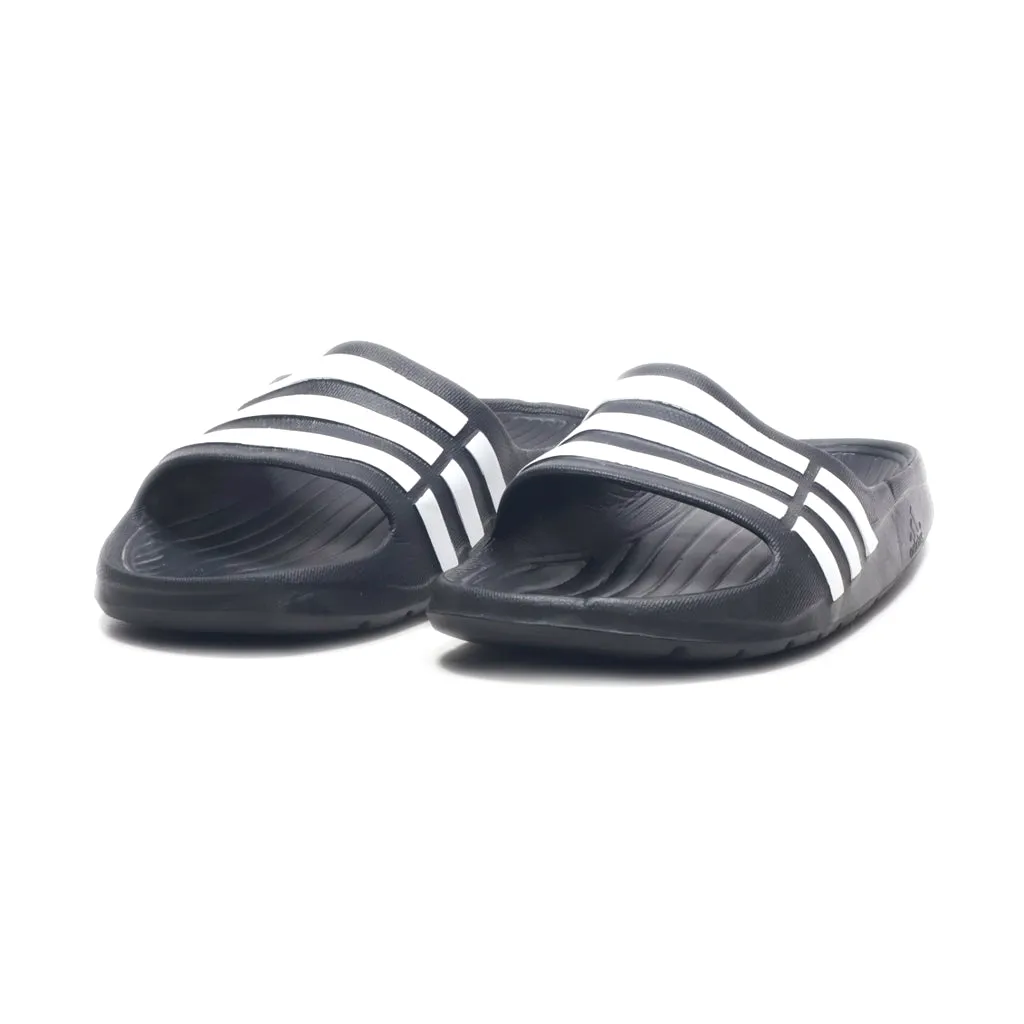 Adidas Duramo Flat Sandals Rubber Black Colour For Kids