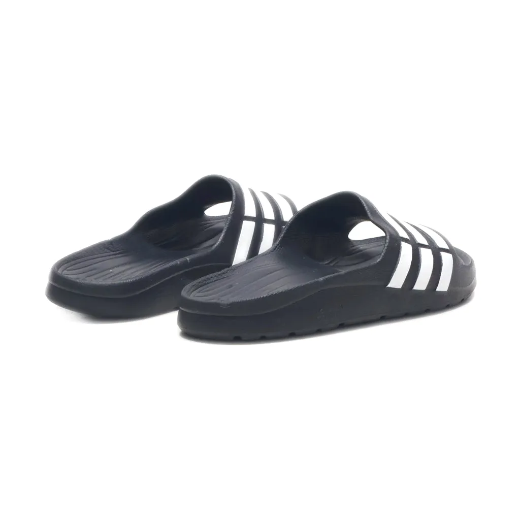 Adidas Duramo Flat Sandals Rubber Black Colour For Kids