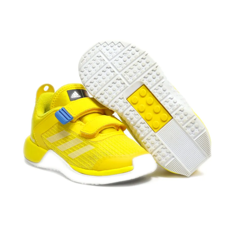 Adidas X Logo Sport Shoes Fabric Yellow Colour For Kids