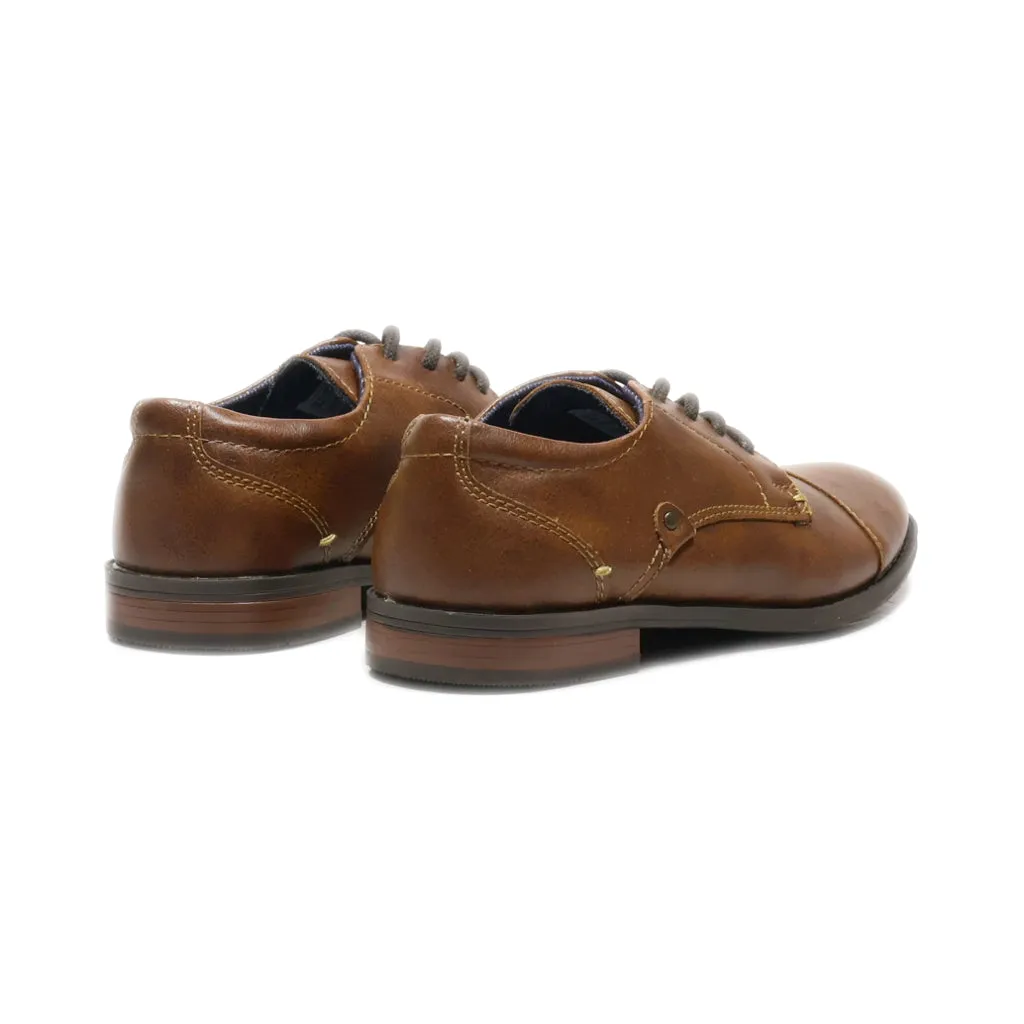 American Eagle Lace-Up Shoes Leather Brown Colour For Kids