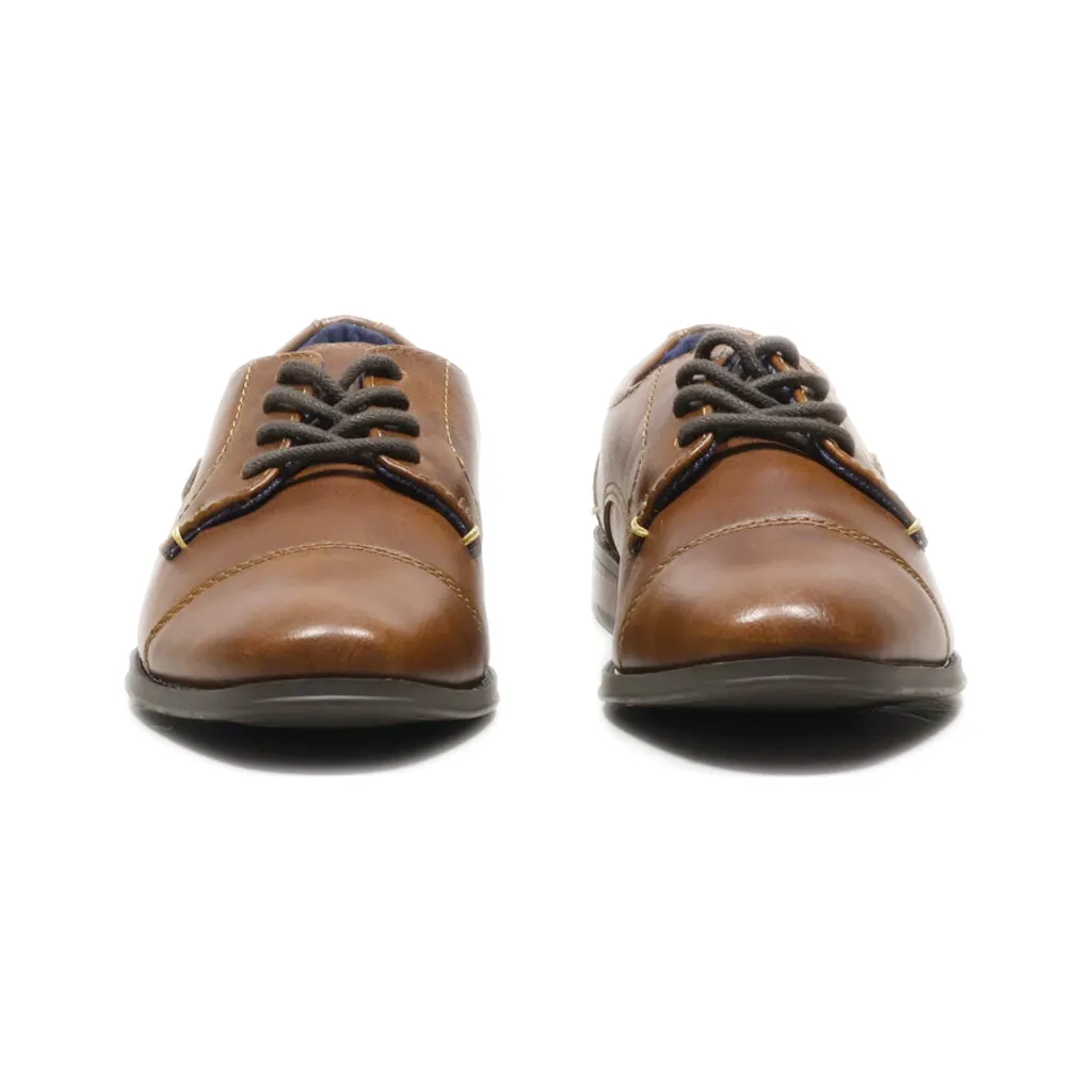 American Eagle Lace-Up Shoes Leather Brown Colour For Kids