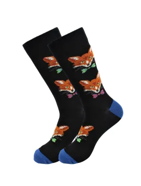 Animals Casual Dress Socks – Fox - For Men and Women