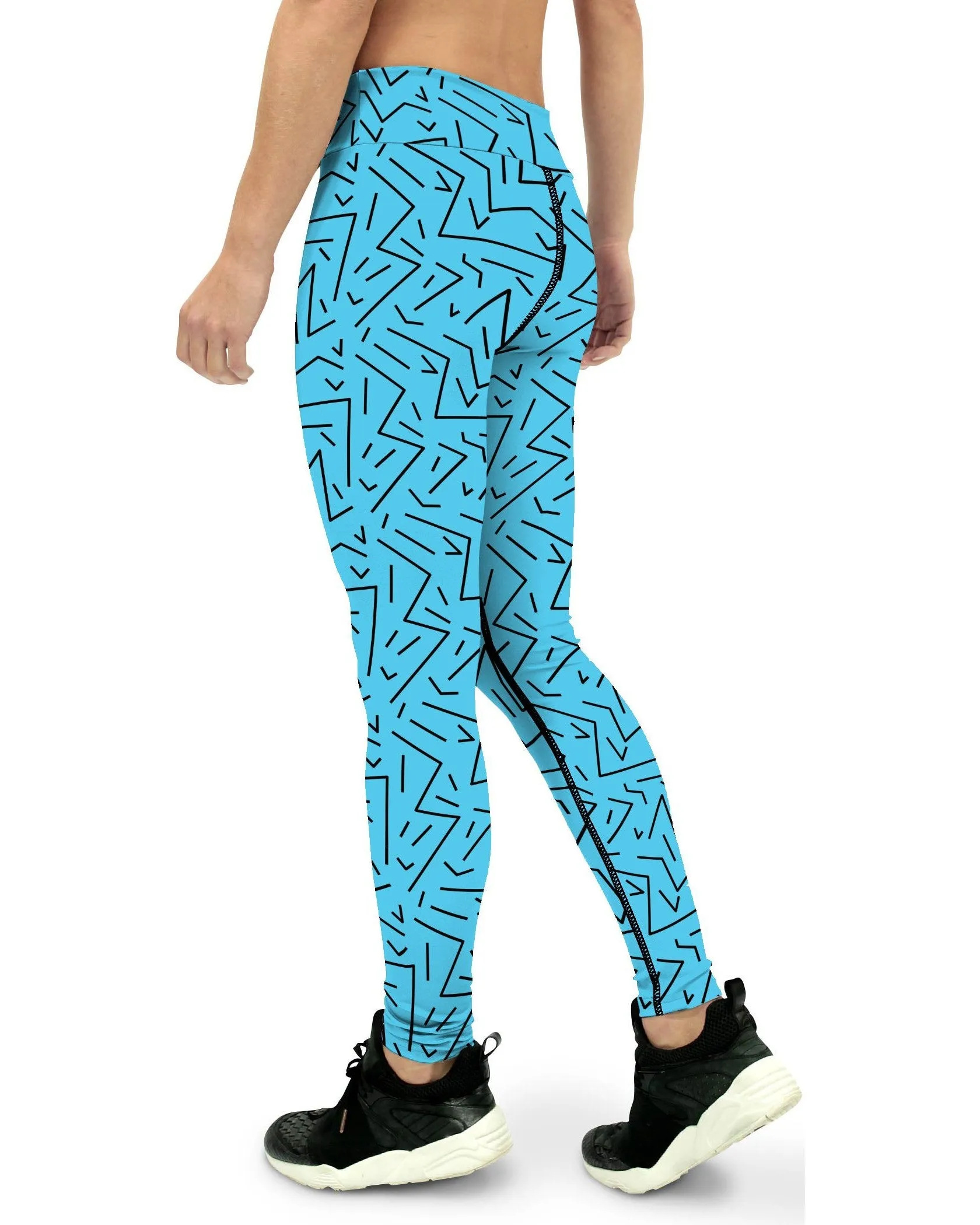 Aqua Black Line Yoga Pants