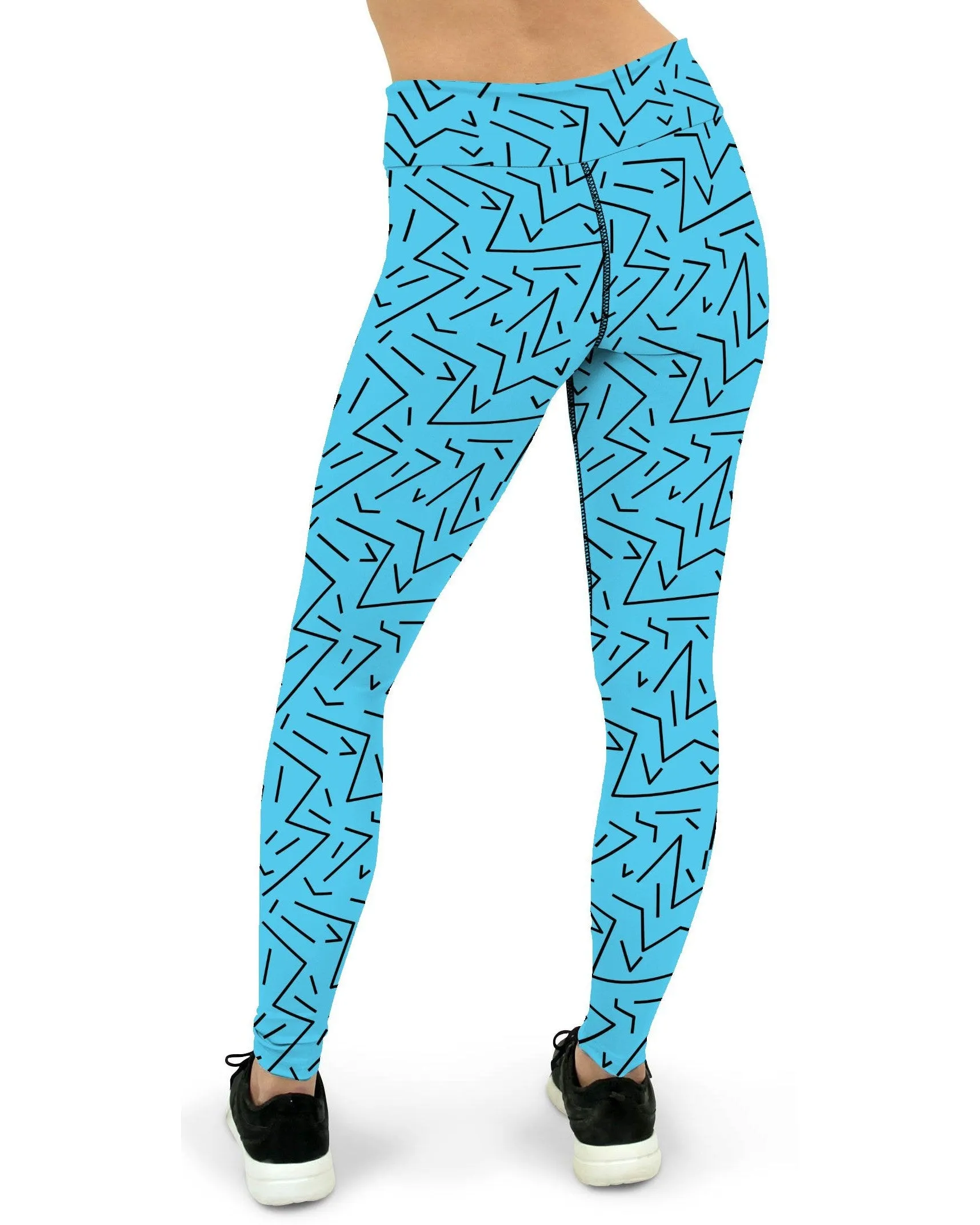 Aqua Black Line Yoga Pants