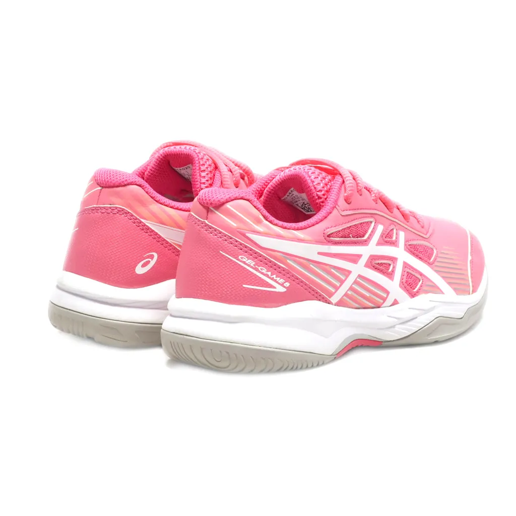 Asics Game 8 Sport Shoes Leather Pink Colour For Kids