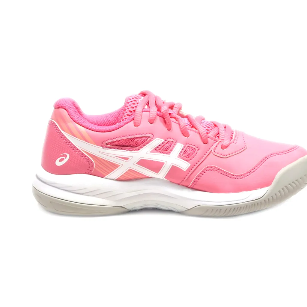 Asics Game 8 Sport Shoes Leather Pink Colour For Kids