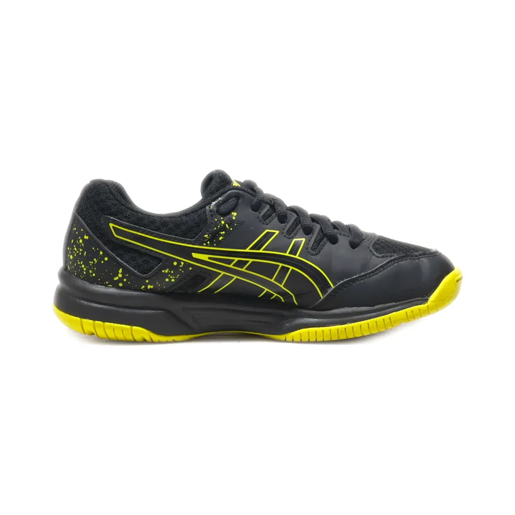 Asics Sport Shoes Leather Black Colour For Kids