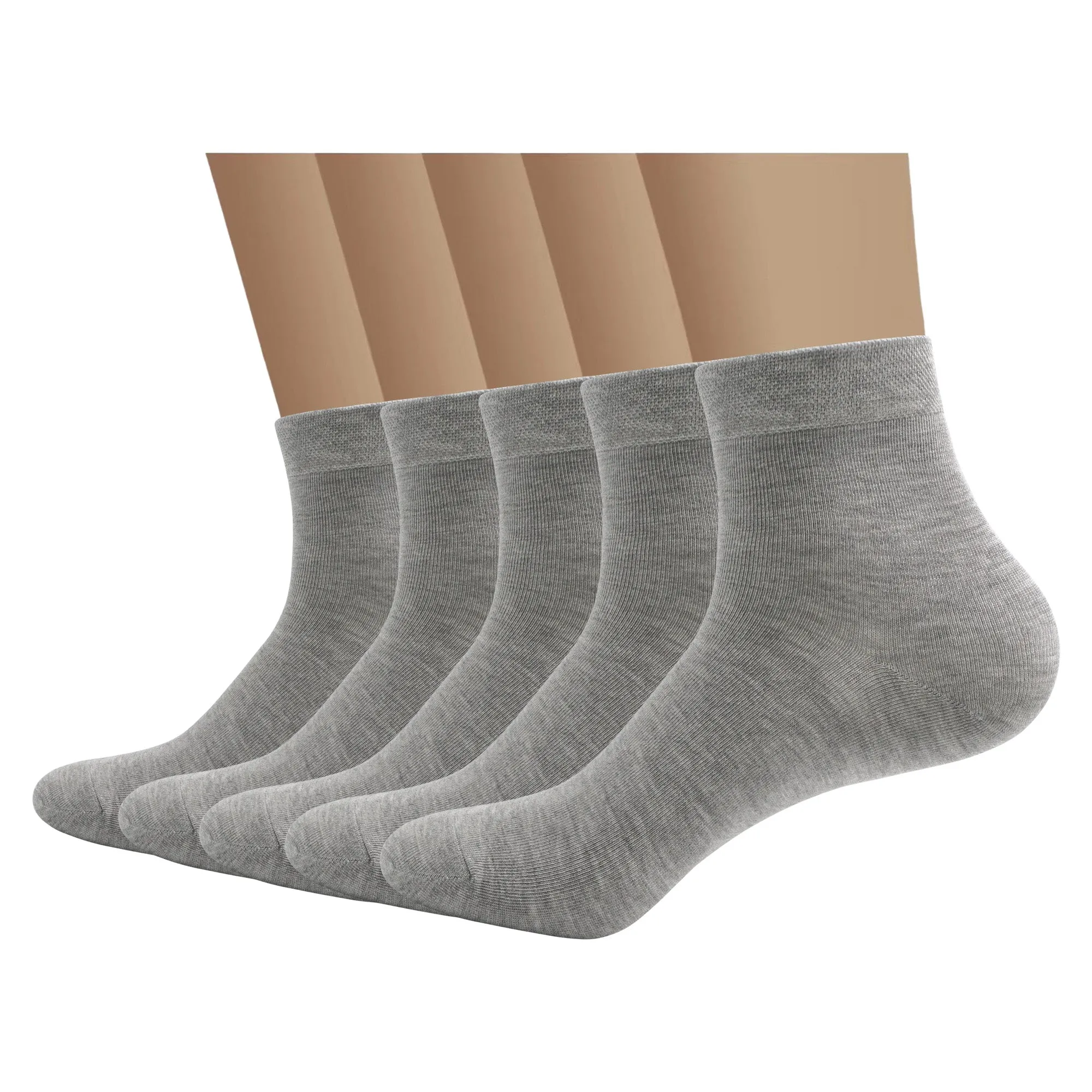 Bamboo Men sock Breathable Sock Low Quarter Thin Ankle Sock Comfort Cool soft Sock 5 Pairs