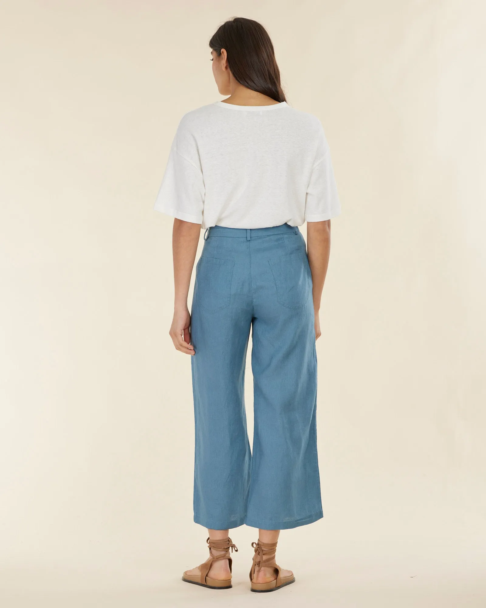 Barossa Linen Pant - Pacific