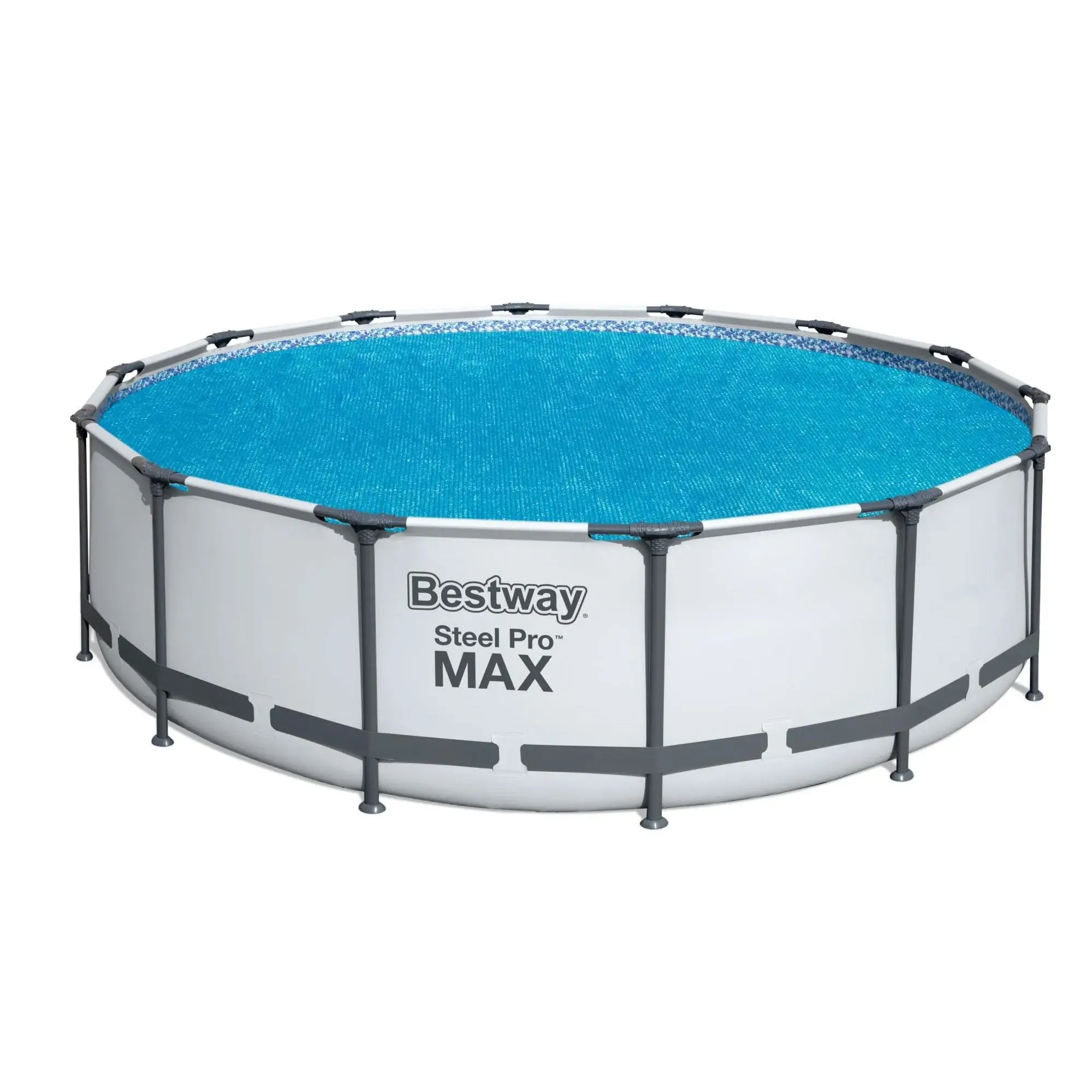 Bestway Flowclear 14 Feet Round Above Ground Pool Solar Pool Cover Only, Blue