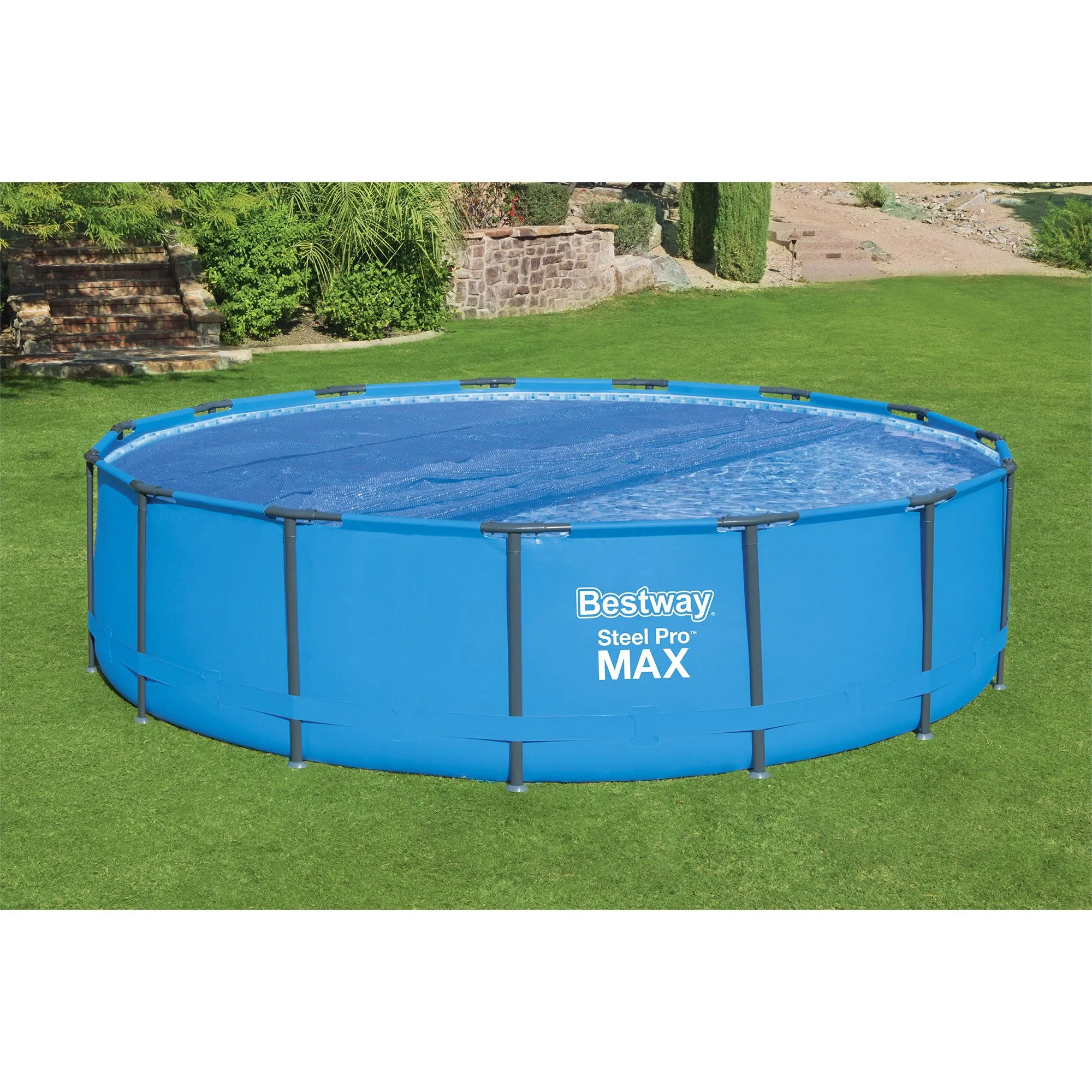 Bestway Flowclear 15' Round Solar Pool Cover for Above Ground Pools (Cover Only)