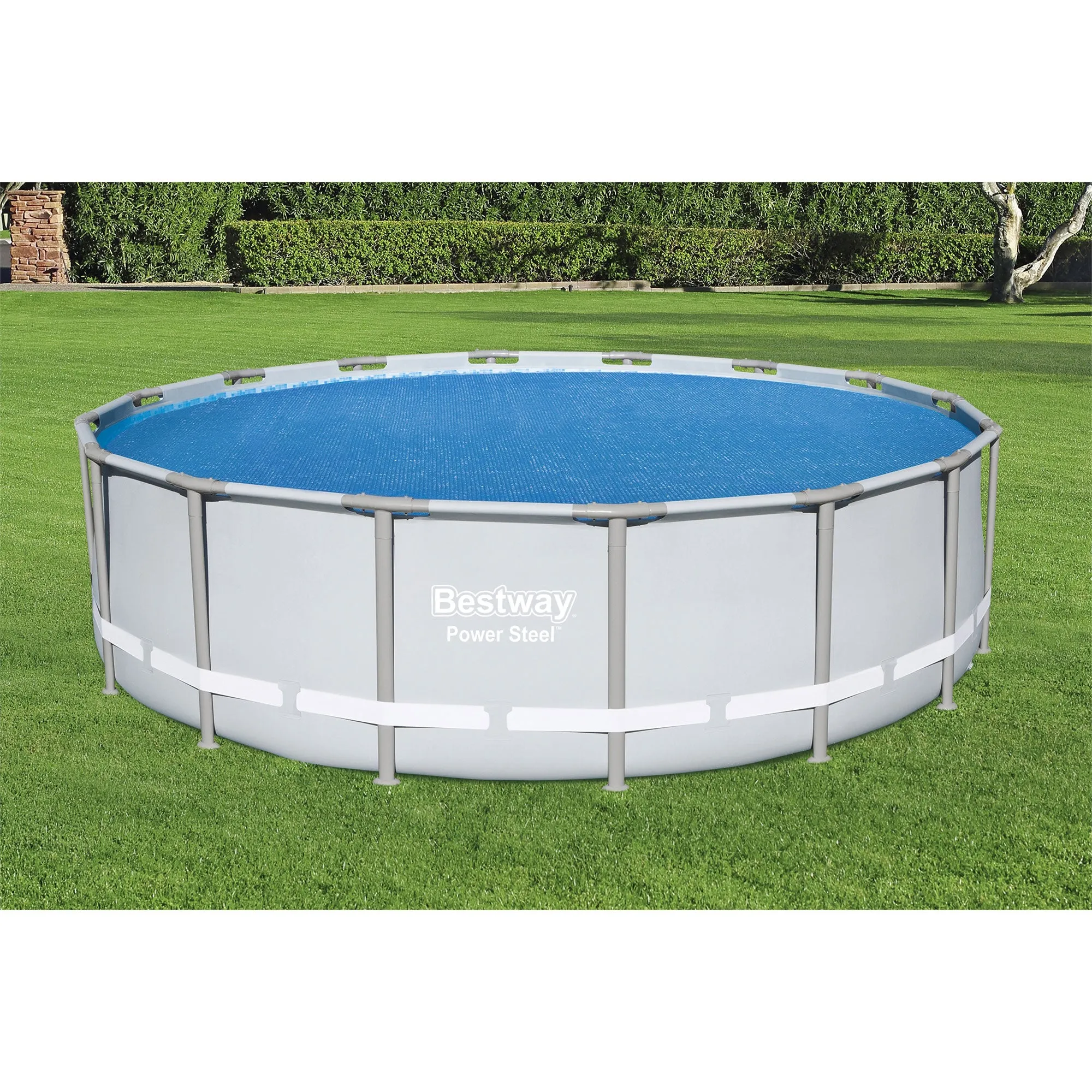 Bestway Flowclear 15' Round Solar Pool Cover for Above Ground Pools (Cover Only)