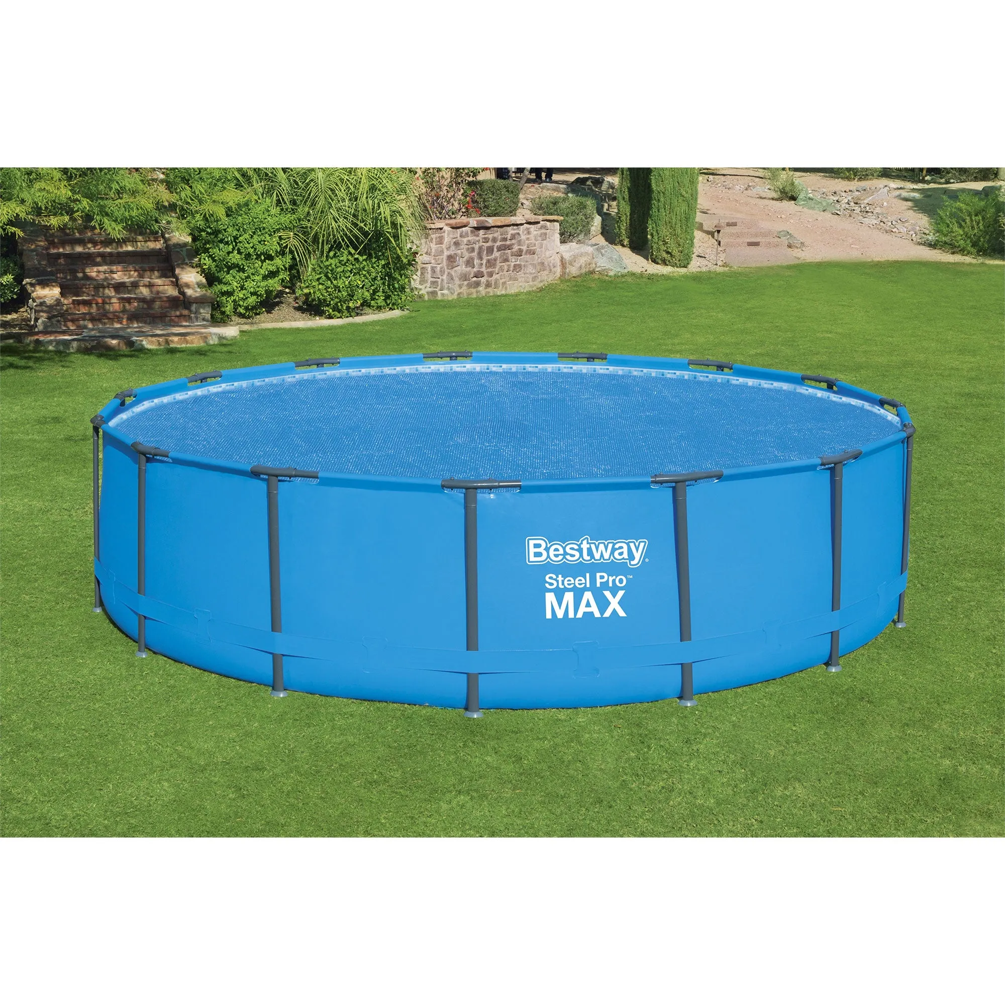 Bestway Flowclear 15' Round Solar Pool Cover for Above Ground Pools (Cover Only)