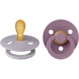 Bibs Colour Latex Symmetrical Pacifier 2-pack Fossil Grey/Mauve