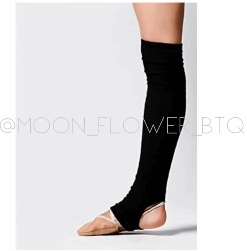 Black Leg Warmers Toeless Yoga Dance Socks