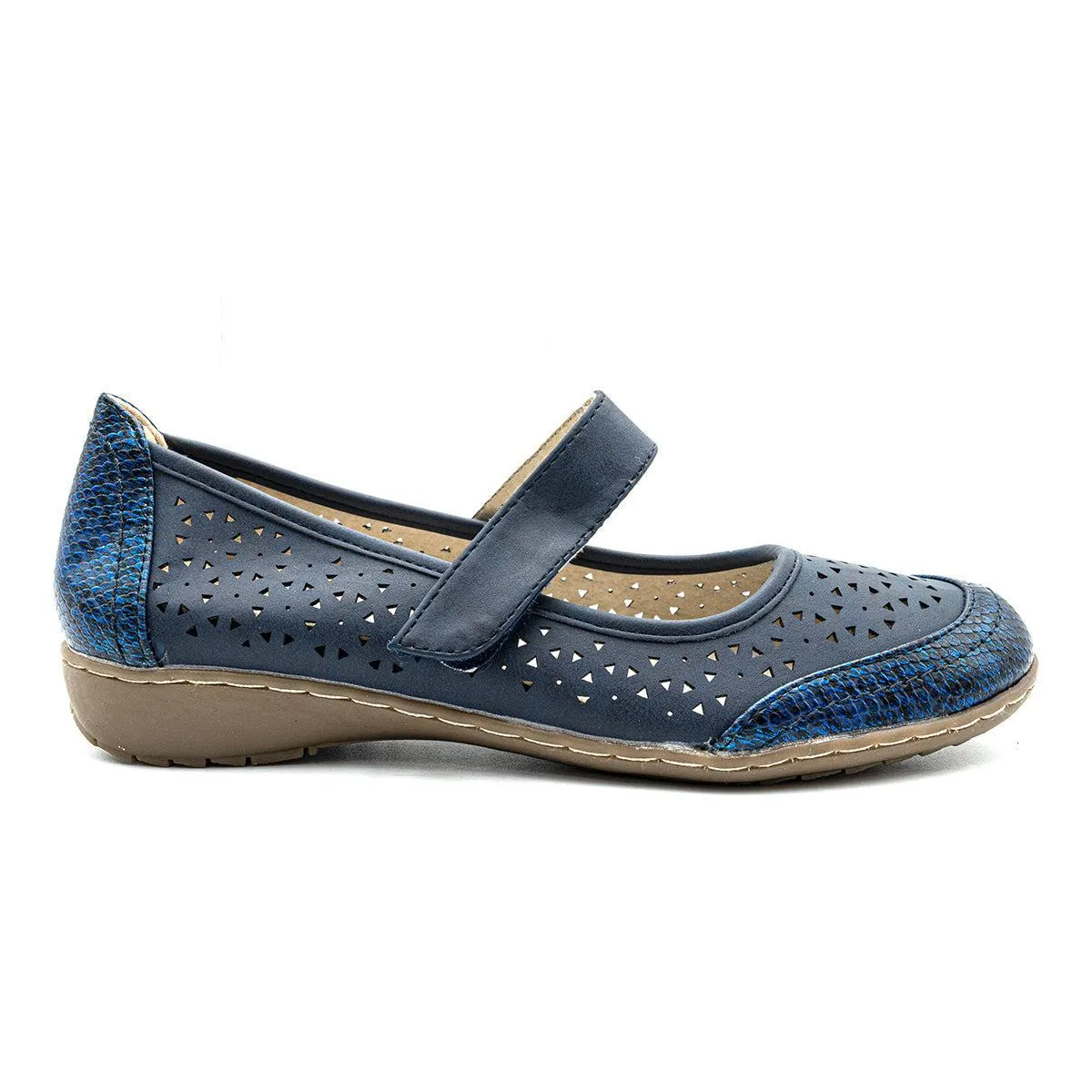 Bloom & Co Ballerinas Leather Blue Colour For Women