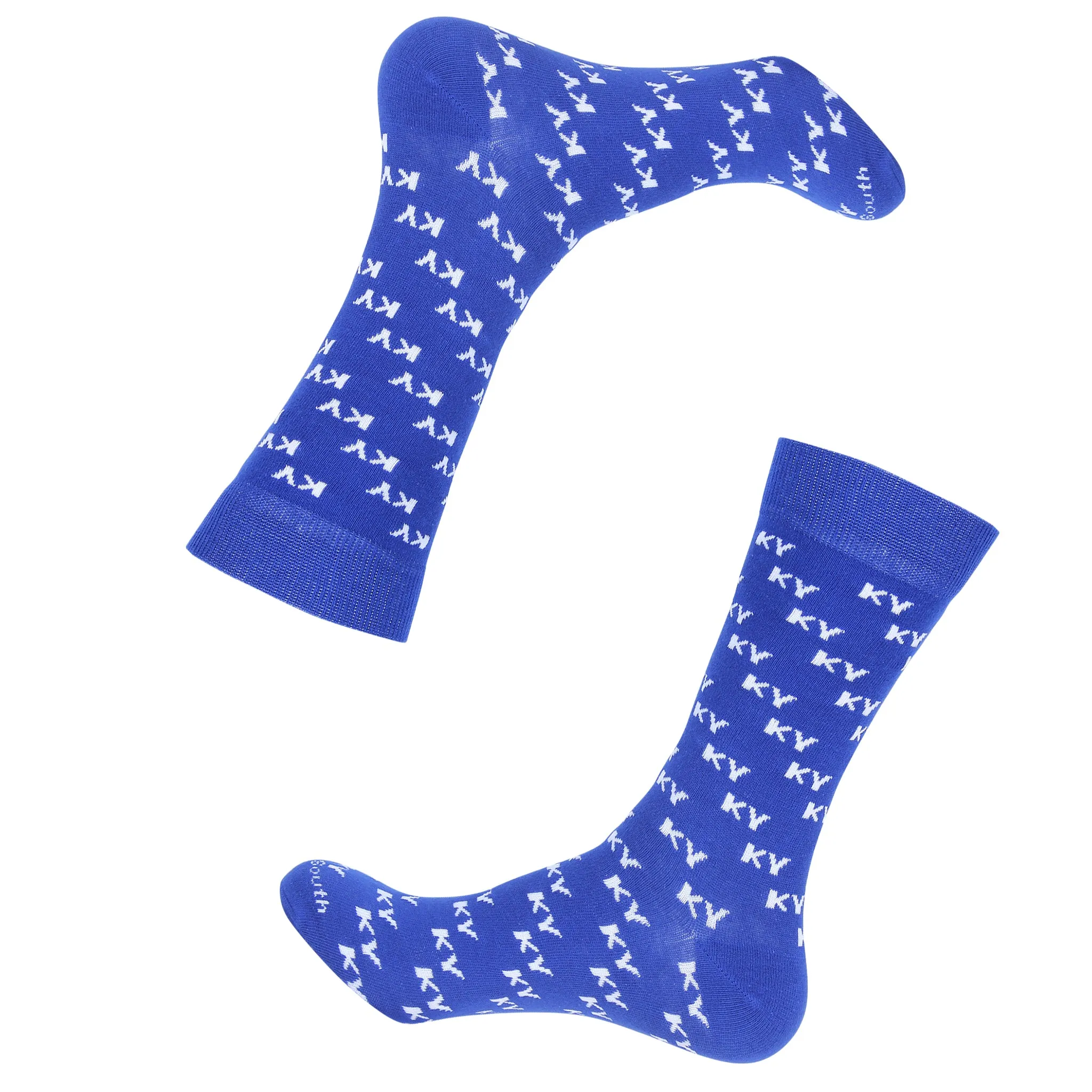 Blue KY Letters Socks