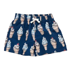 Blue Rooster Boys Swim Trunks - Navy Soft Serve