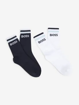 BOSS Boys Set of Socks (2 Pairs) in Navy