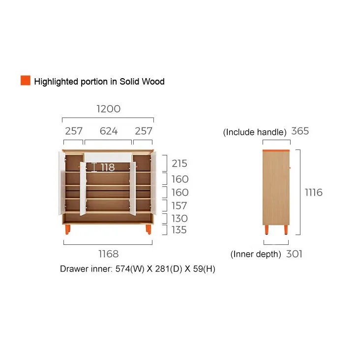 CALEB Compact Shoe Cabinet