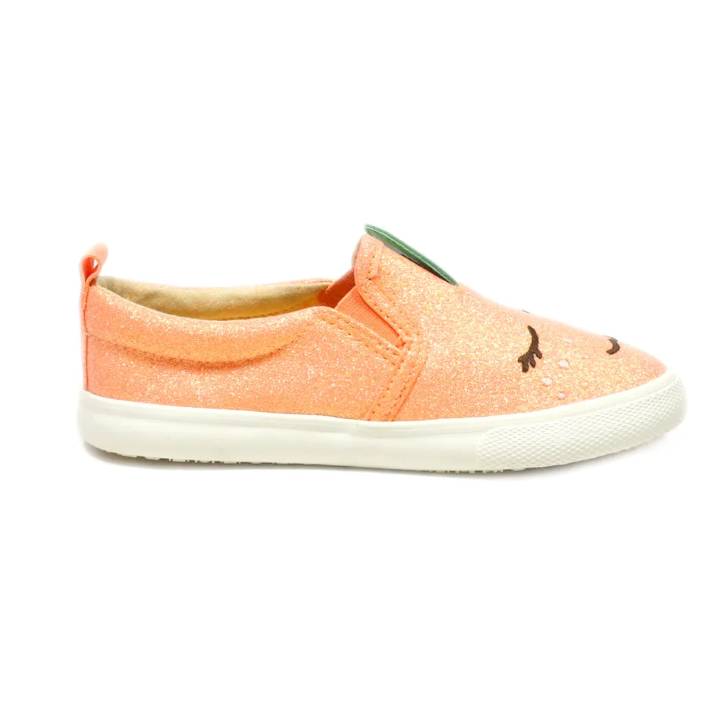 Cat & Jack Slip-On Shoes Leather Orange Colour For Kids