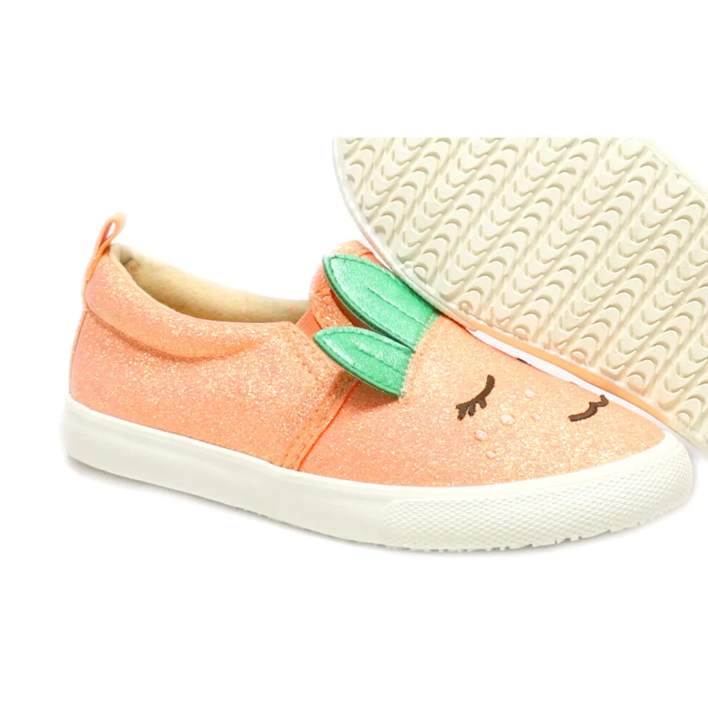 Cat & Jack Slip-On Shoes Leather Orange Colour For Kids