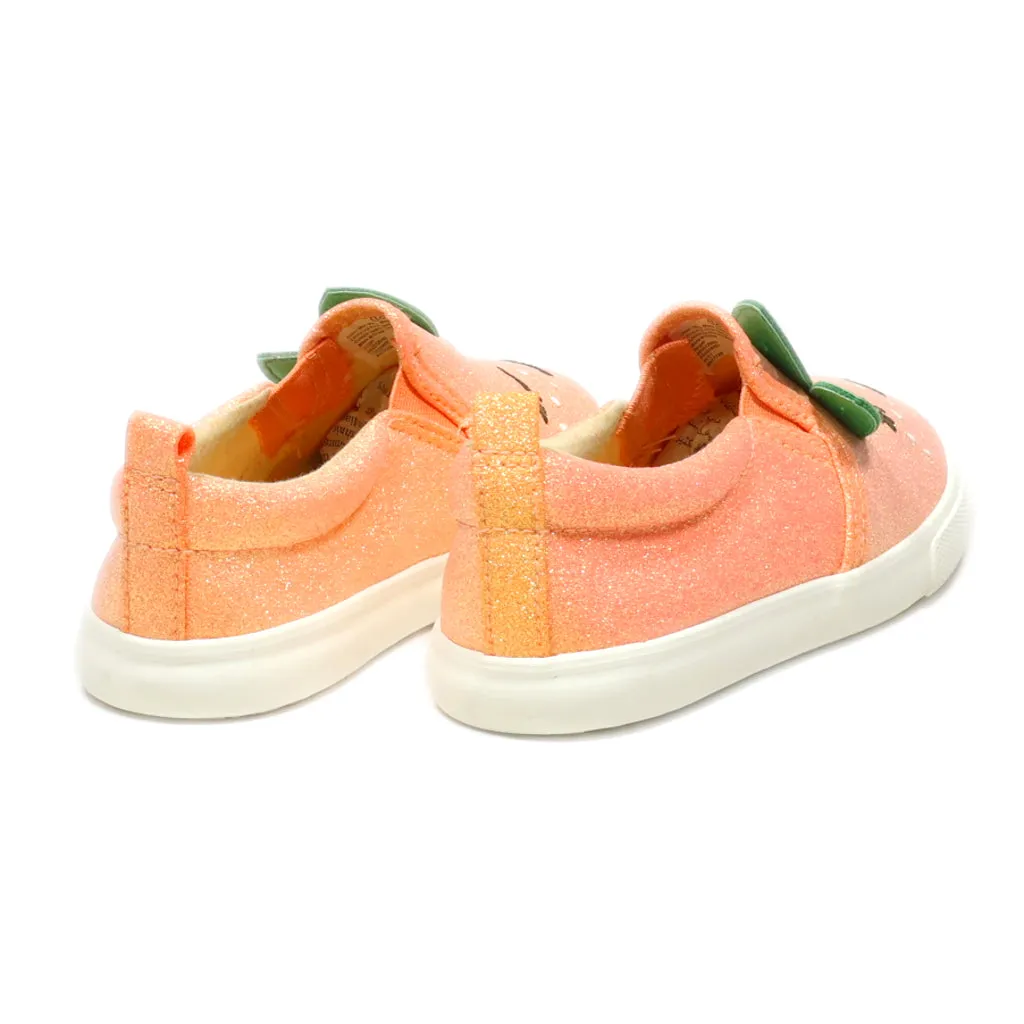 Cat & Jack Slip-On Shoes Leather Orange Colour For Kids