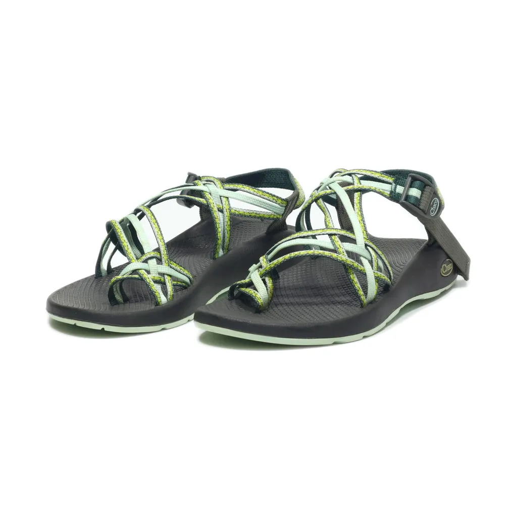 Chaco Casual Sandals Fabric Green Colour For Men