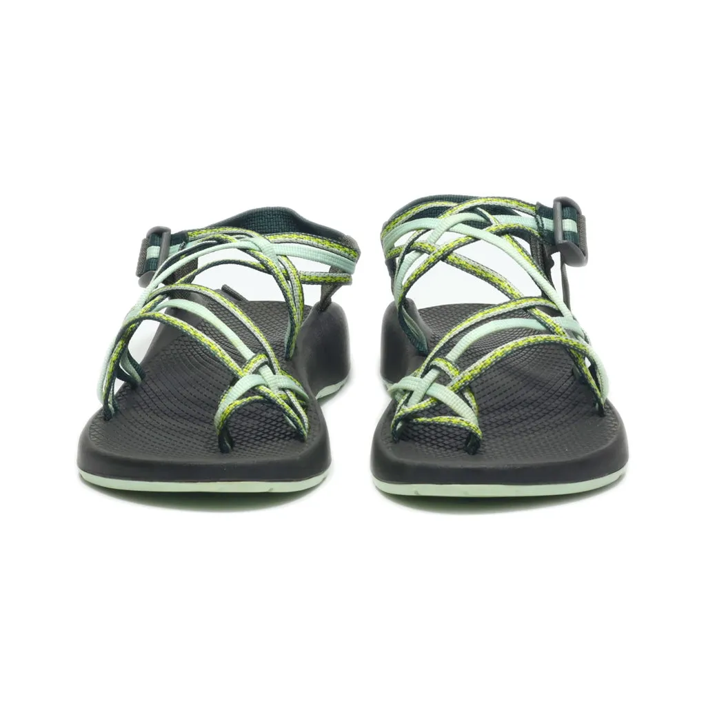 Chaco Casual Sandals Fabric Green Colour For Men