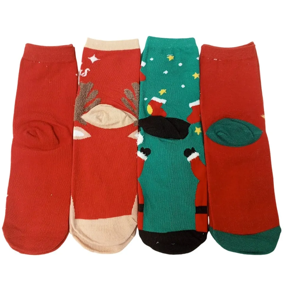 Christmas Socks For Adults & Kids 4 Packs