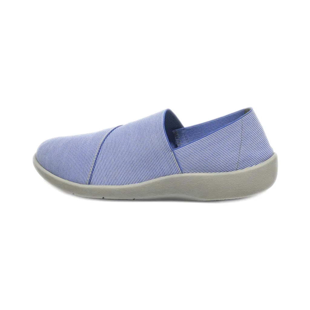 Clarks Slip Ons Fabric Blue Colour For Women