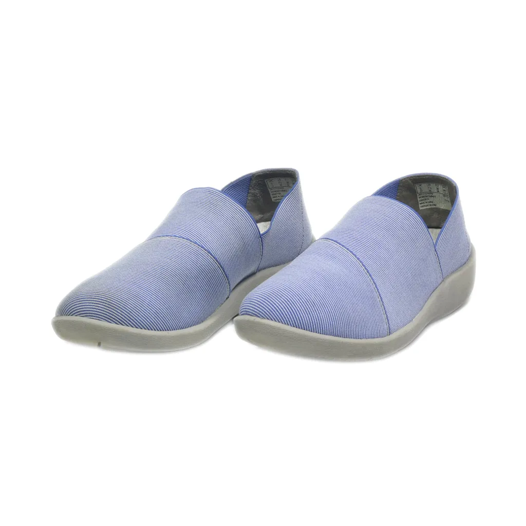 Clarks Slip Ons Fabric Blue Colour For Women