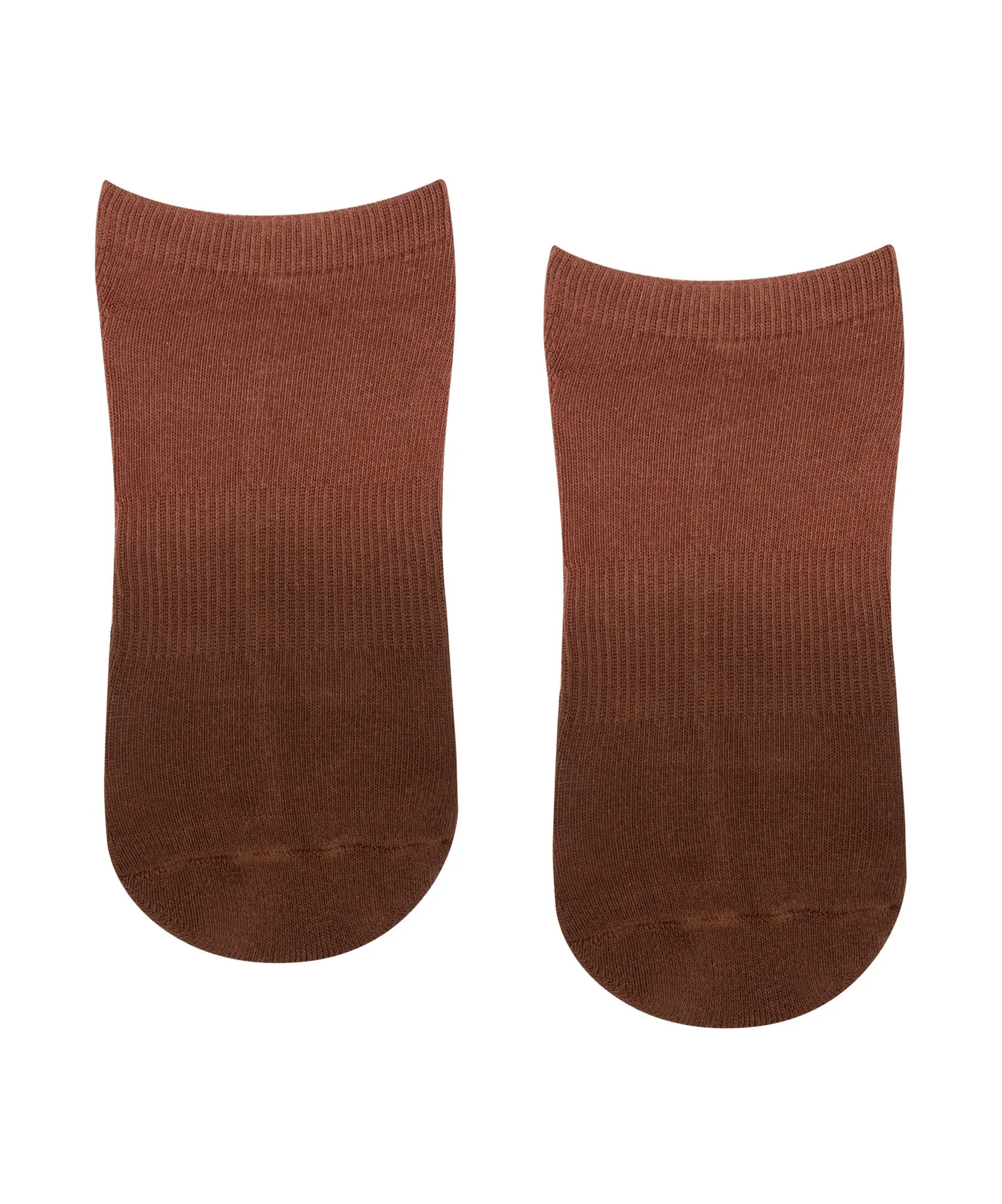 Classic Low Rise Grip Socks - Fade Red Earth