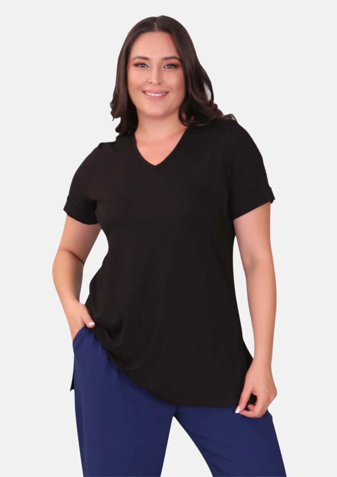 Classic V-Neck Tunic Top