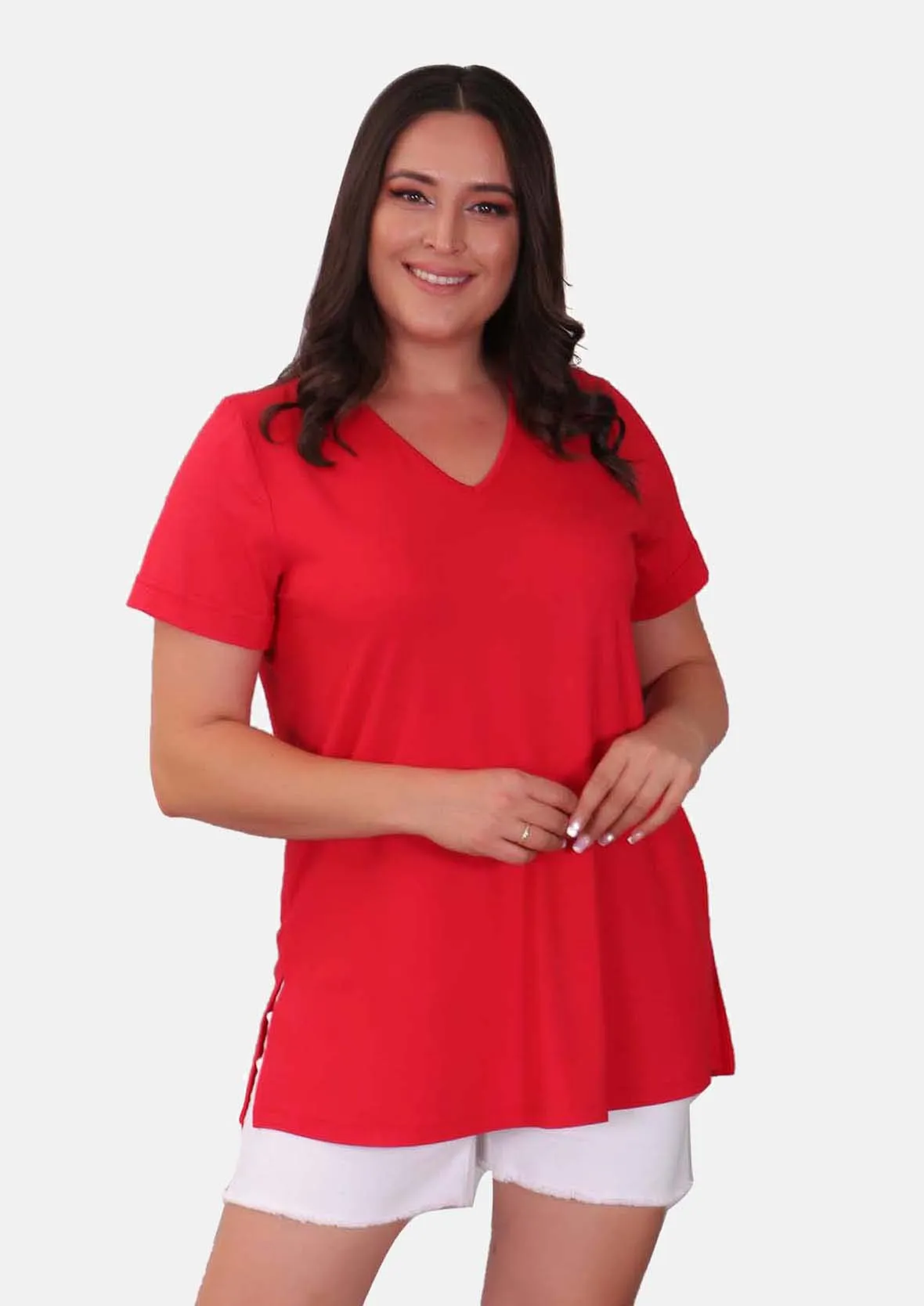 Classic V-Neck Tunic Top