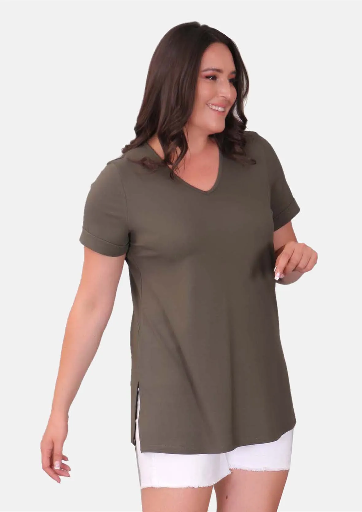 Classic V-Neck Tunic Top