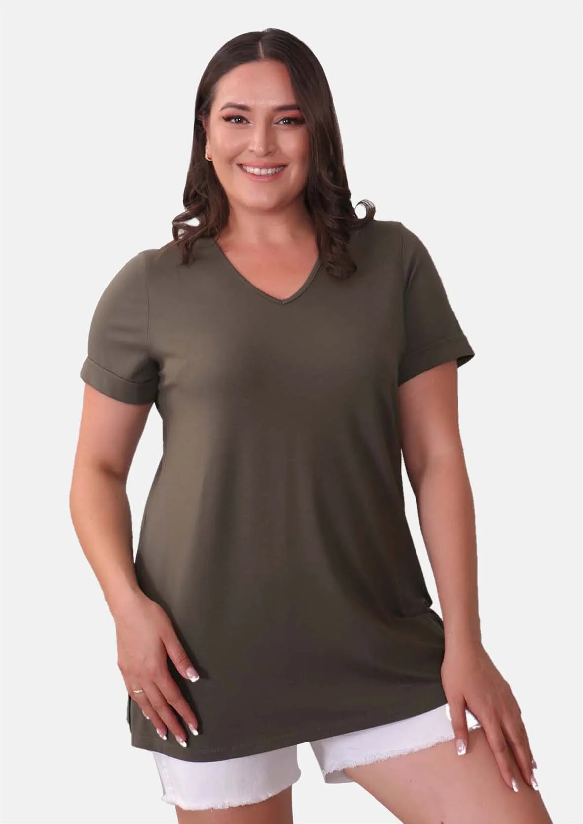 Classic V-Neck Tunic Top