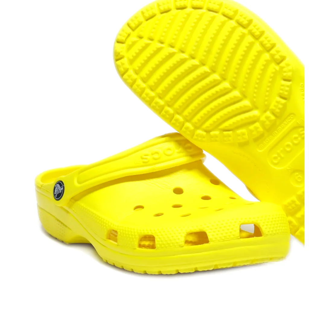 Crocs Classic Clogs Rubber Yellow Colour For Women