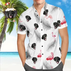 Custom Hawaiian Shirt with Dog Face Custom Photo Hawaiian Shirt Custom Tropical Shirt