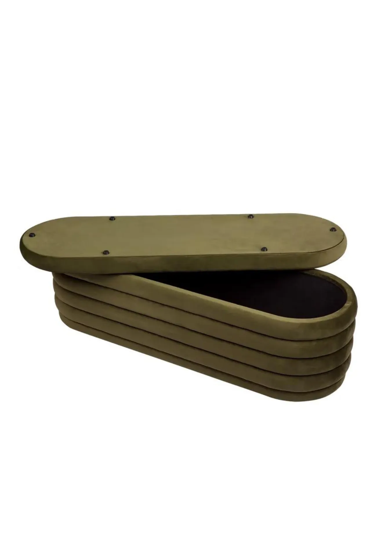 Dessi Storage Bench Ottoman - Olive