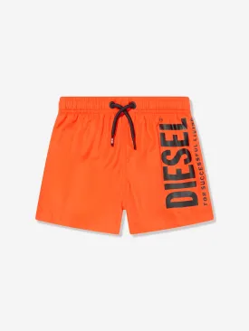 Diesel Boys Logo Swim Shorts in Orange