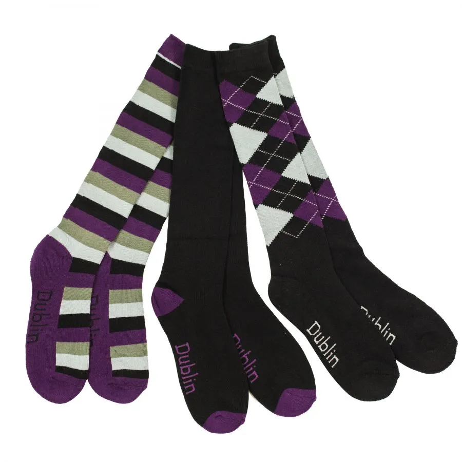 Dublin Argyle Socks 3 Pack