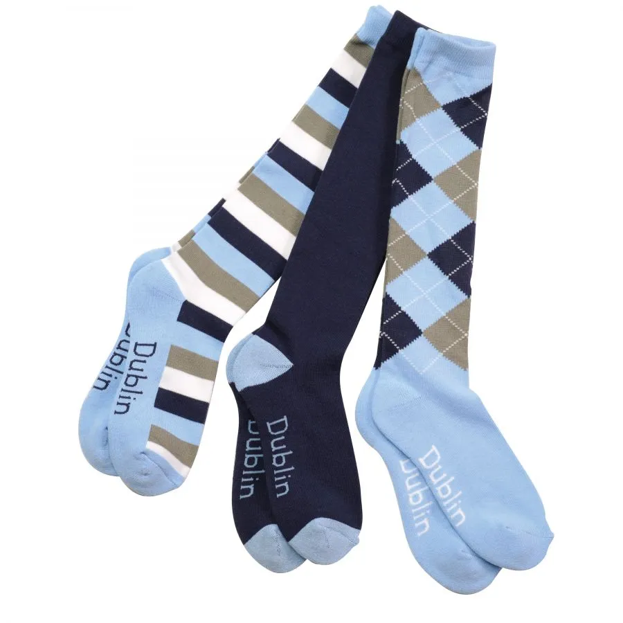 Dublin Argyle Socks 3 Pack