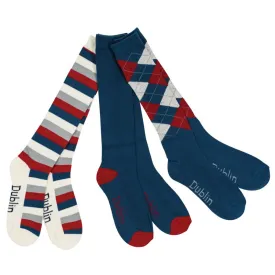 Dublin Argyle Socks 3 Pack