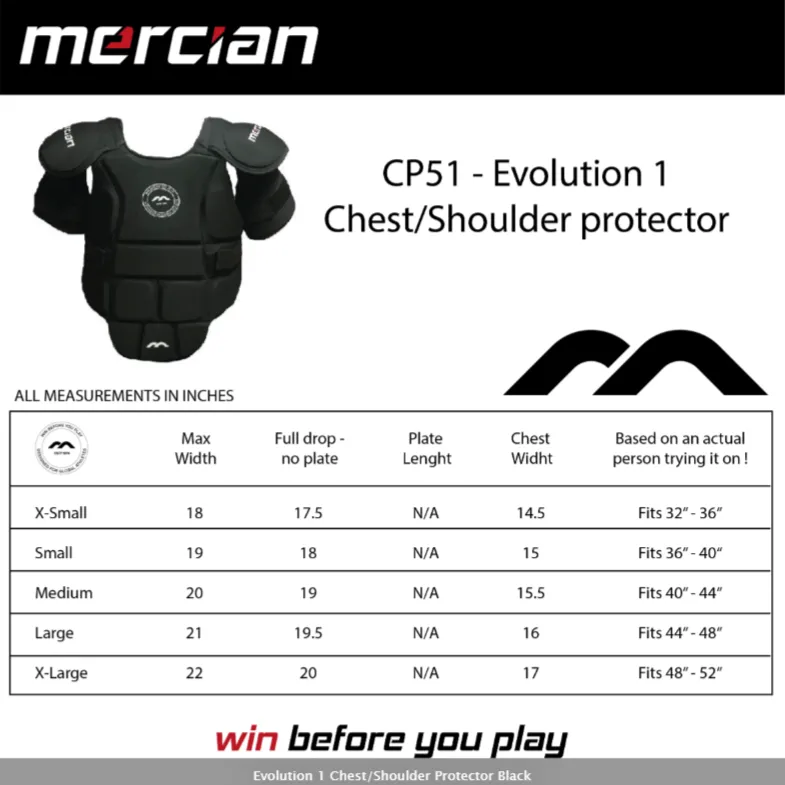 Evolution 1 Chest/Shoulder Protector Black