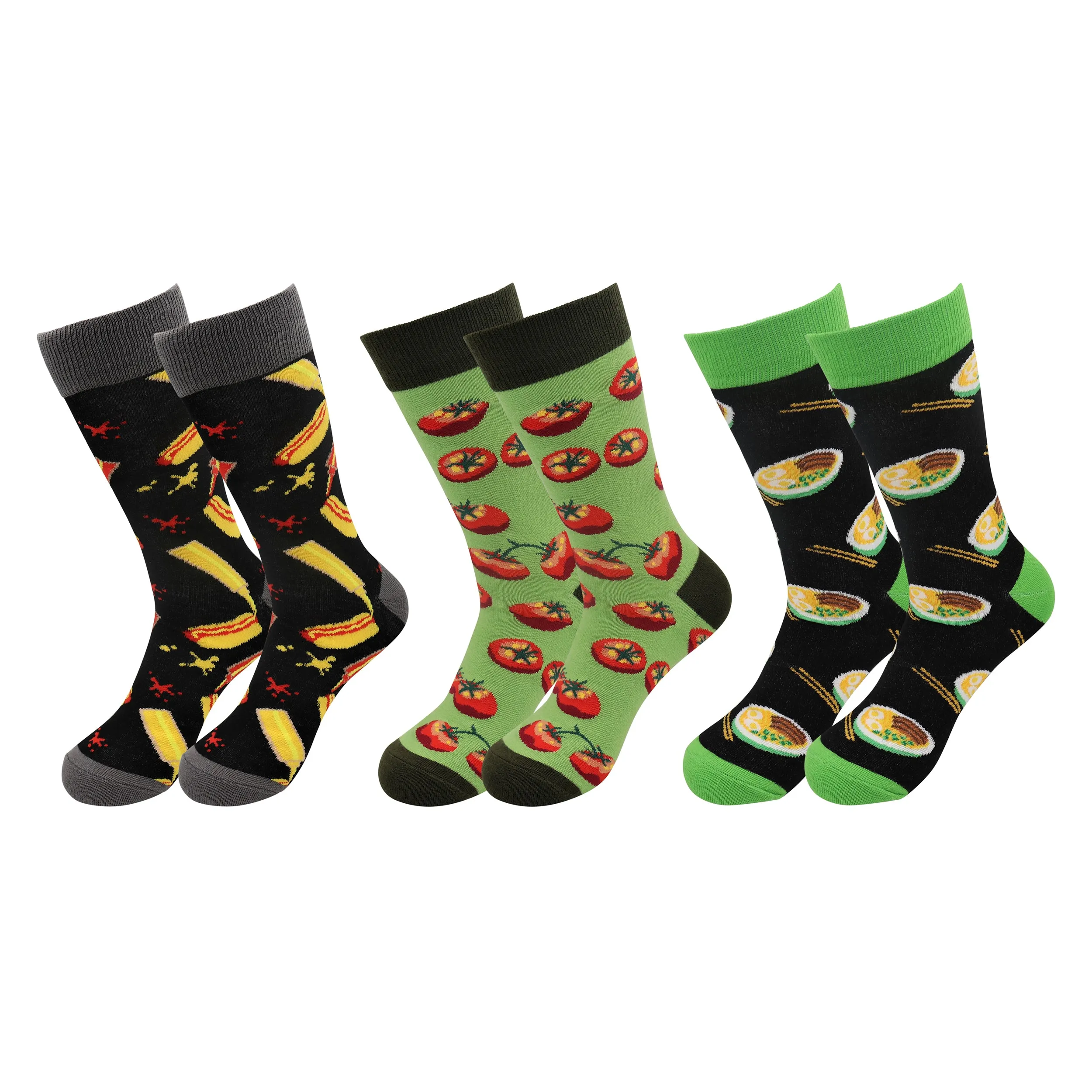 Favorite Fun Food Socks - Hotdog, Ramen Noodle, Tomato Socks